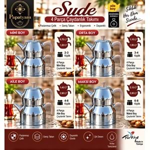 PAPATYAM SUDE SADE ORTA ÇELİK ÇAYDANLIK