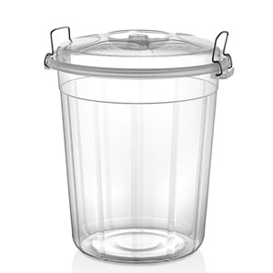 MRD097 50 LT ŞEFFAF KİLİTLİ KOVA MERDEM